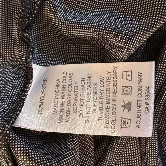 FOOTJOY GOLF ENGINEEREDNAILHEAD JACQUARD MENS POLO SHIRT BLACK, WHITE, & AQUA LG - Picture 6 of 11